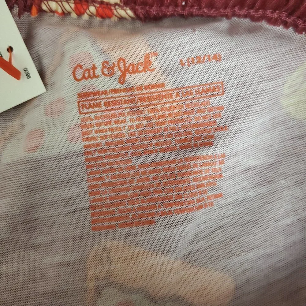 Cat & Jack Pizza Pj's Two Piece Pajama Set